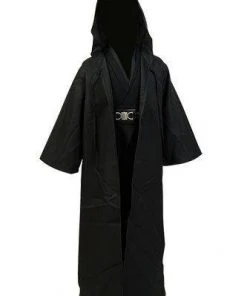 NewCosplay Kids Jedi Costume For Anakin Skywalker Cosplay Tunic Hooded Robe Outfit Black Version New Arrivals