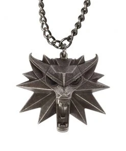 NewCosplay New Arrivals The Witcher 3:Wild Hunt Wolf Head Necklace Pendant