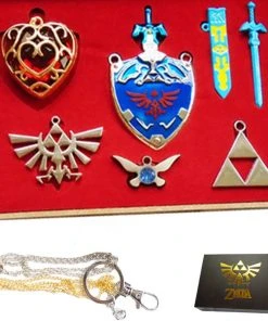 NewCosplay New Arrivals Legend Of Zelda Shield Sword Necklace Pendant Cosplay Accessories