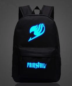 NewCosplay Fairy Tail Natsu Magic Guild Luminous Logo SchoolBag Backpack